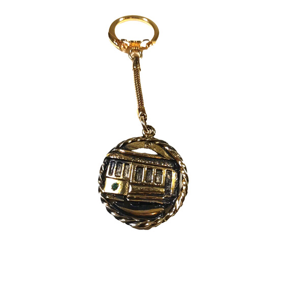 San Francisco California Gold Tone Red Green Stone Souvenir - Picture 3 of 5